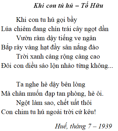 Khi con tu hú tố hữu, cách xử lý nào là tốt nhất？
