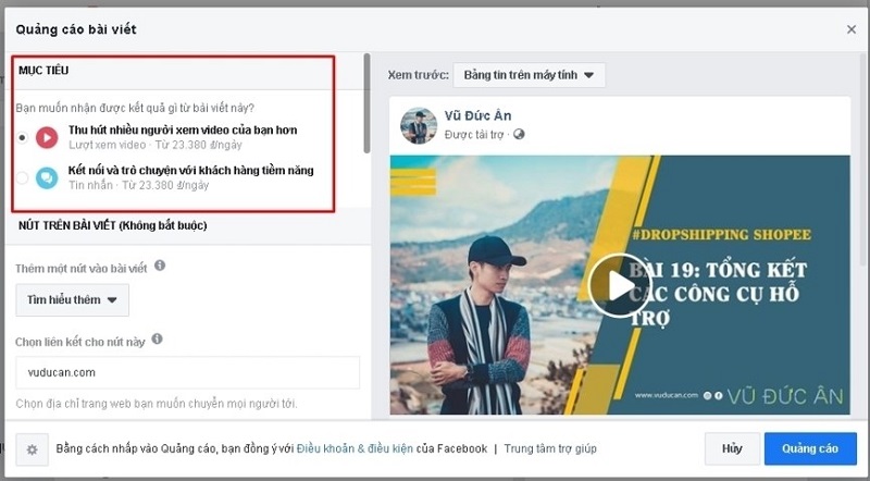Cách quảng cáo bài viết trên facebook cá nhân, làm theo cách này dễ dàng!