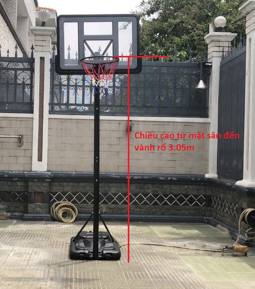 Chiều cao rổ bóng rổ di động có đúng chuẩn 3.05m không？ Nên chọn mua？