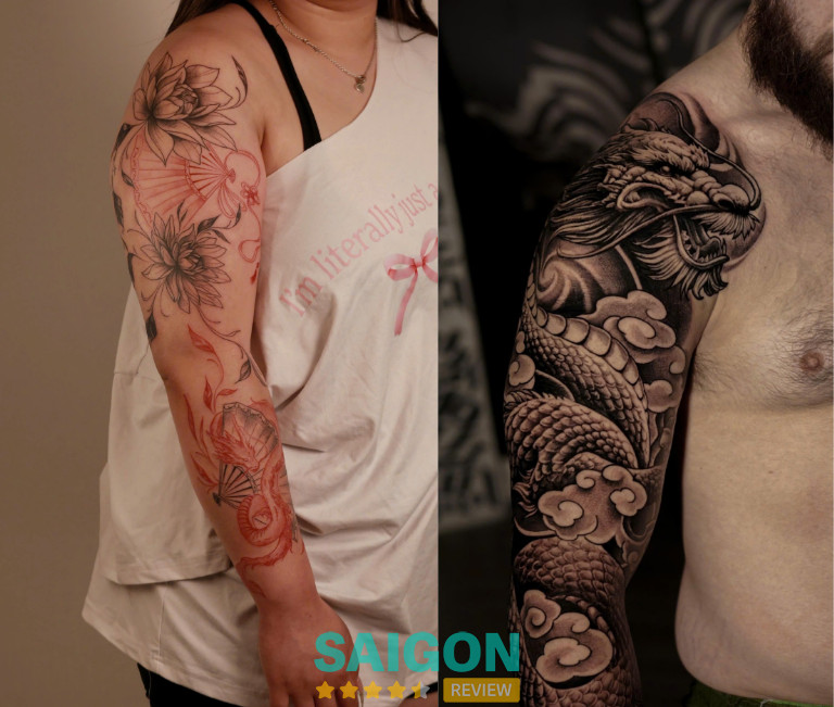 Hình xăm châu âu cánh tay làm ở đâu tốt？ Đánh giá các salon!